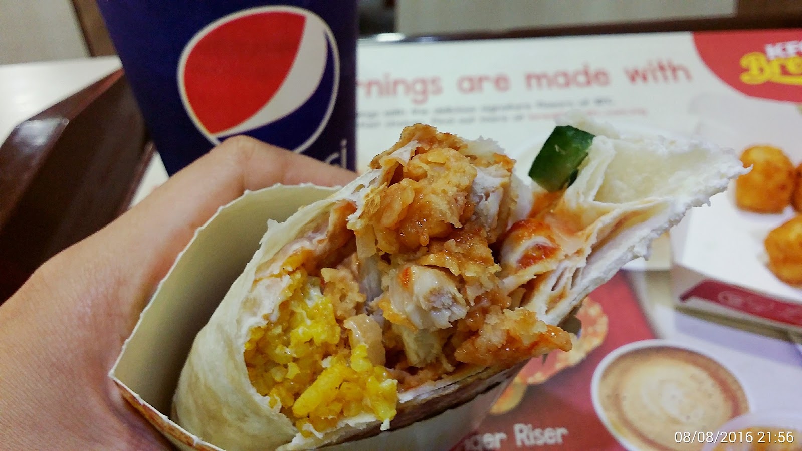 Foodie Camera KFC Ole Ole Rice Wrap