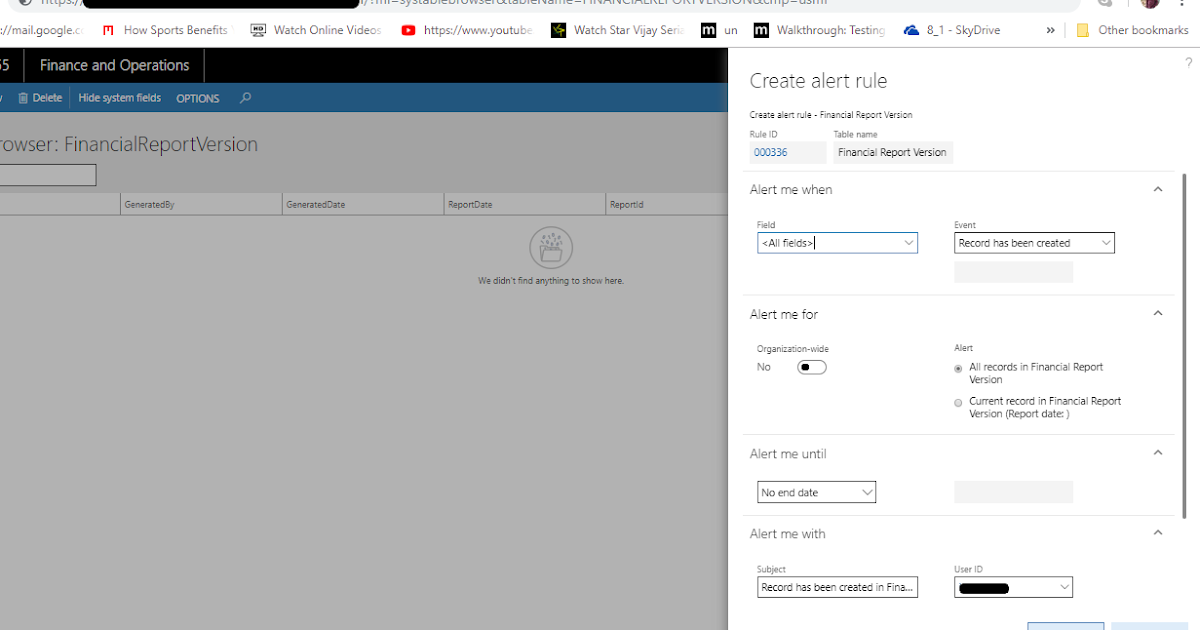 Alfasith AX How to achieve alerts for child tables in D365