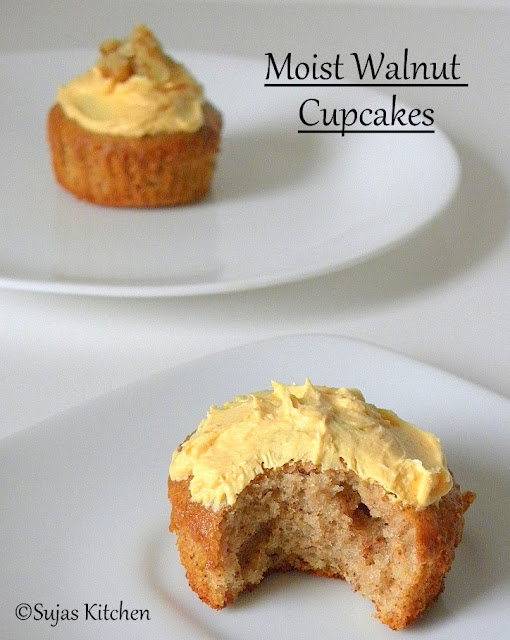 How to bake Moist Walnut Cupcakes, Moist walnut cupcakes,