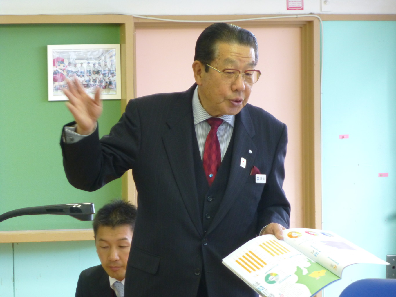 24日 越生町町長出前授業