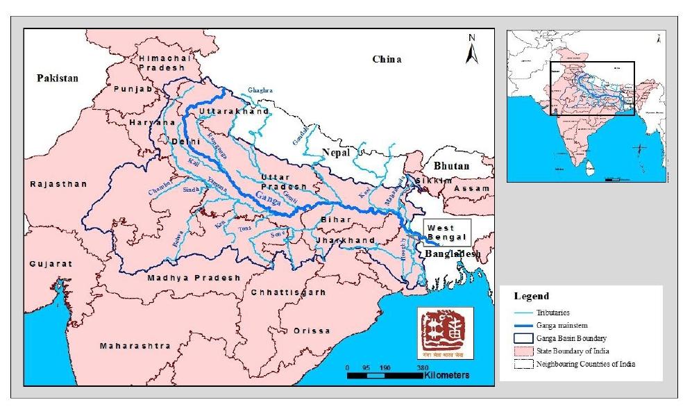 Ganga On Map Of India