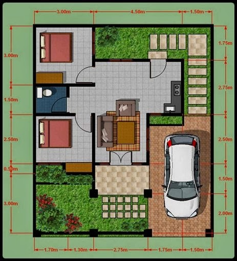 Desain rumah minimalis type 45 modern gambar foto desain