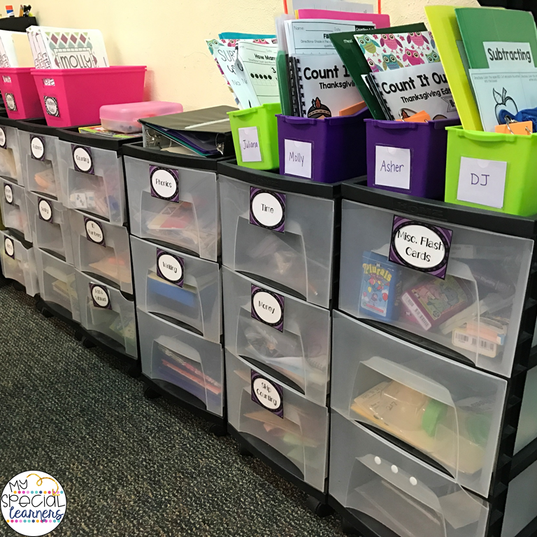 How I Organize my Self Contained Classroom My Special Learners