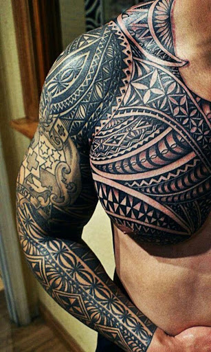 Este detalhada da polinésia tatuagem