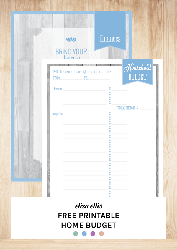 Free Printable Home Budget and 13 Tips to Make Your Budget Work For You by Eliza Ellis