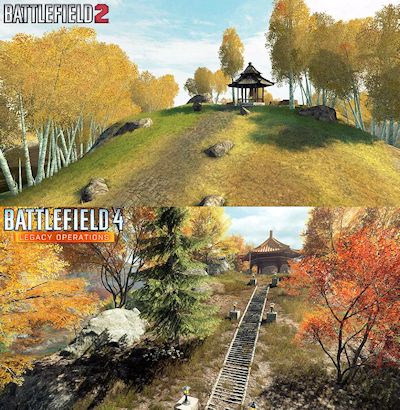 antes y después del mapa dragon valley de battlefield