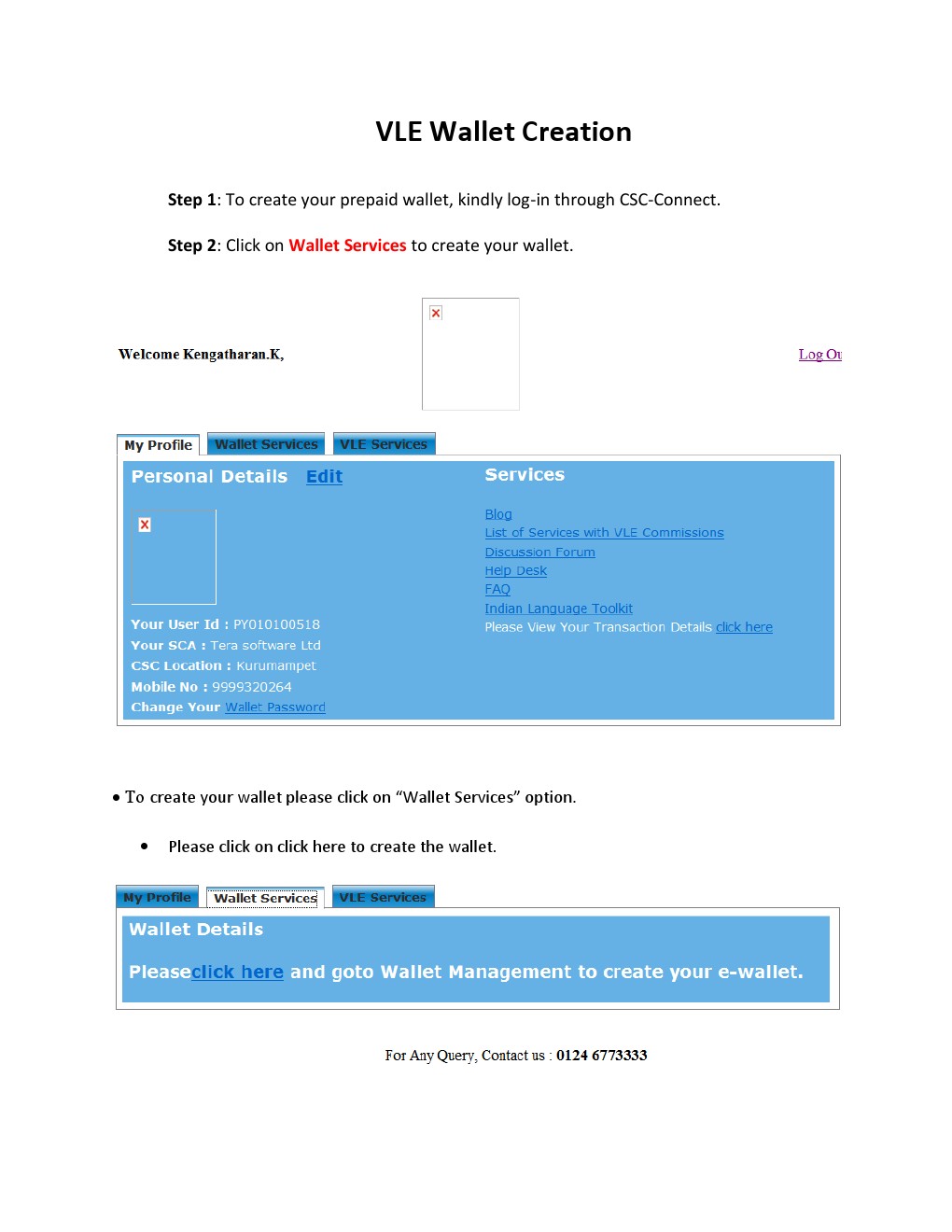 HOW TO VLE WALLECT CREATION STEP BY STEP