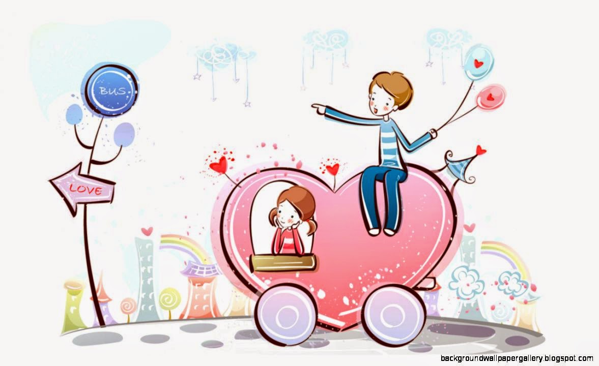 Cute Couple Vector Artwork Wallpaper  Wallpapers Gallery
