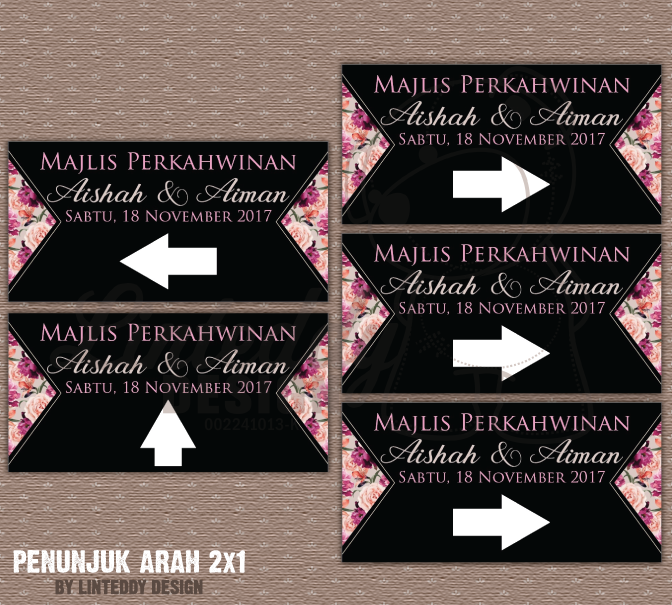 Penunjuk Arah Kahwin / Pakej Kahwin K500 Percuma 6 Item / Jalan kahwin