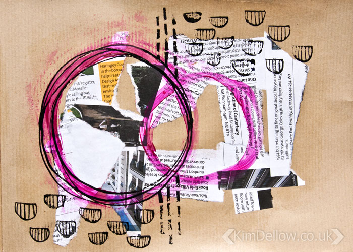 Kraft Paper Abstract Art Journal Pages Kim Dellow