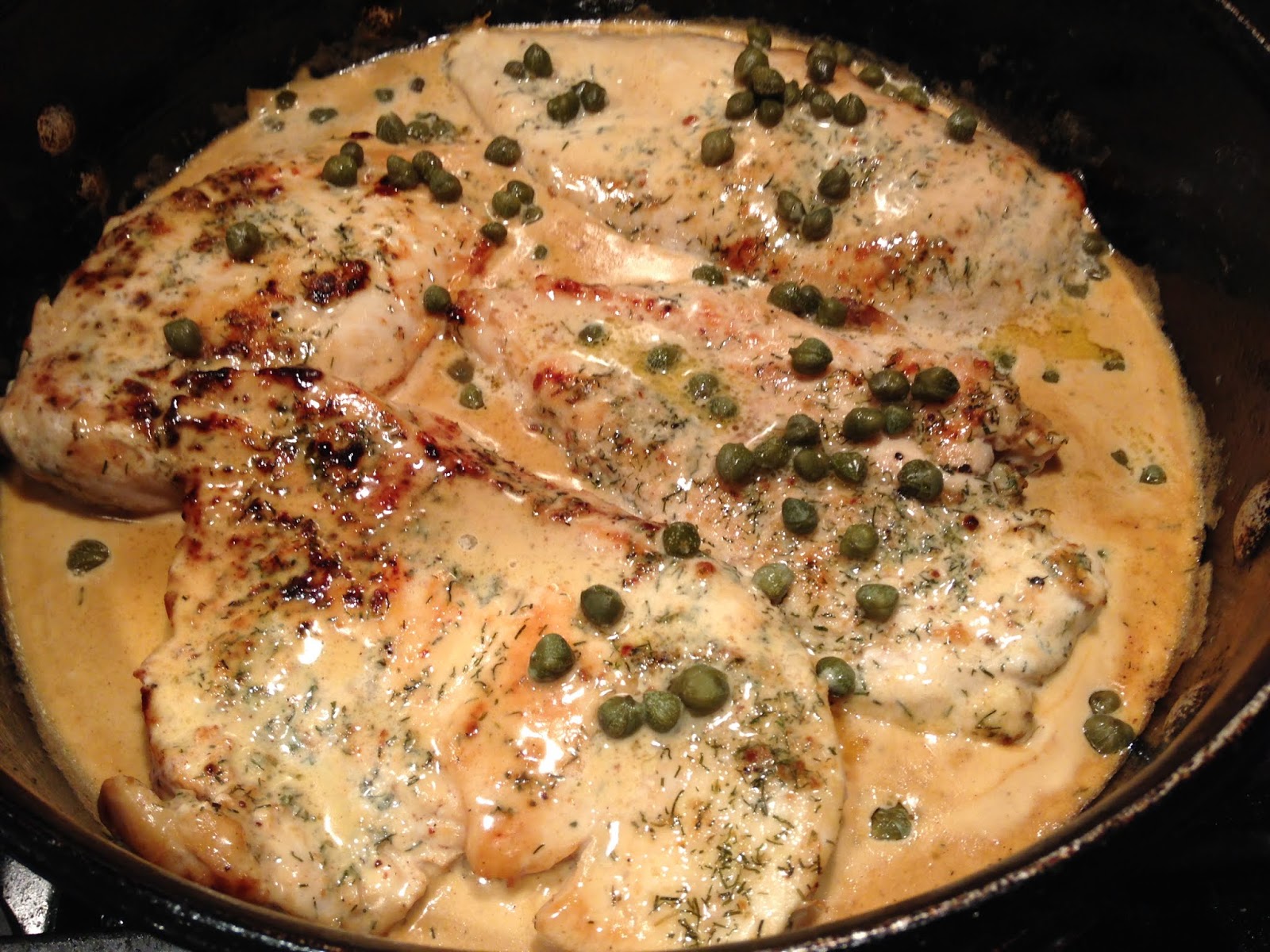 Mystery Lovers' Kitchen Chicken in Caper Cream Sauce Recipe PegCochran