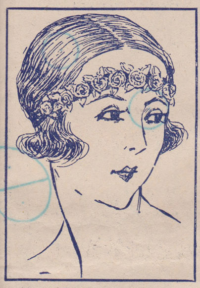 The Vintage Pattern Files: 1920s Free Crochet Pattern - Les Roses Hairband 1924