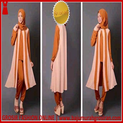 Baju Muslim Pesta Unik Warna Orange