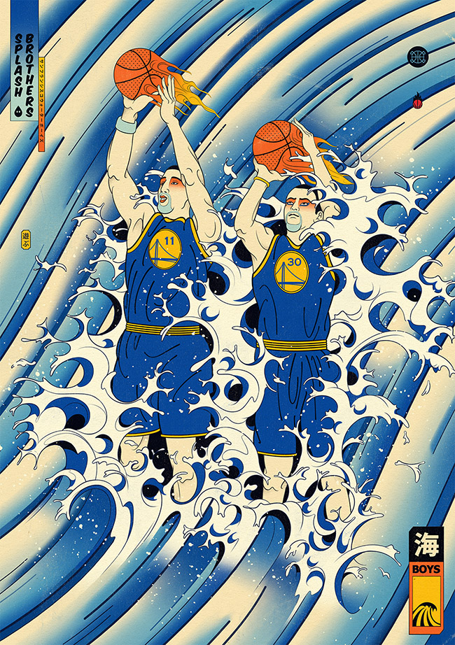 Andrew Archer (New Zealand) Edo Ball - NBA Basketball Art