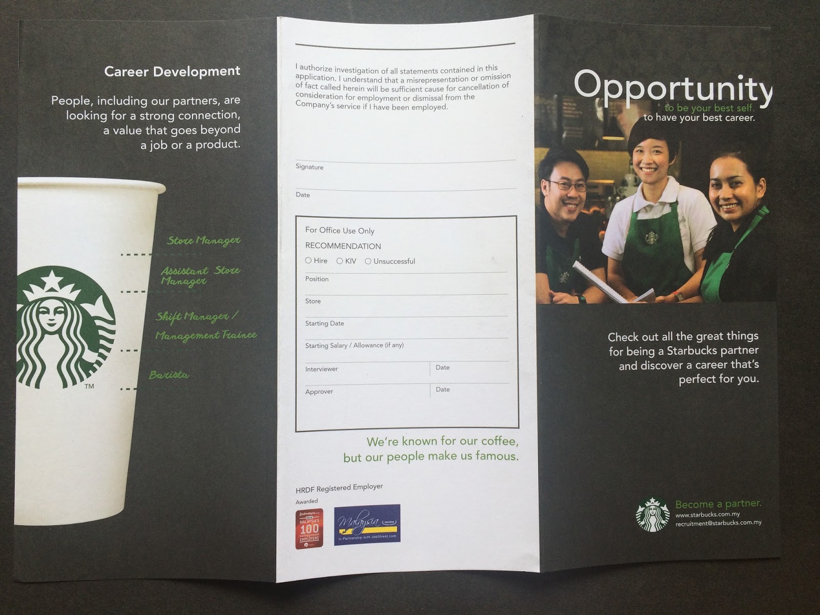 Starbuck Job Application Form