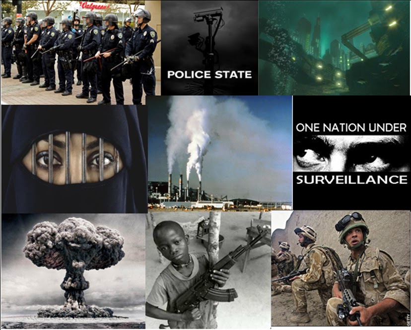 AS Film Studies Dystopian Themes Collage as-film-studies-dystopian-themes-collage
