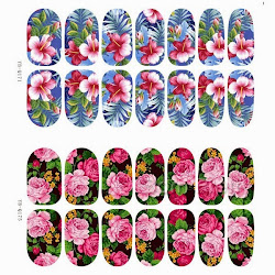 nail stickers sticker foil patterns flowers dark 14pcs printed pretty fruits amazing easy