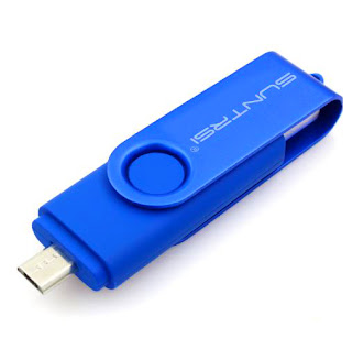 Suntrsi double plug multi functional flash card flash disc Blue Color Pendrive- Cool Pen drive models collection