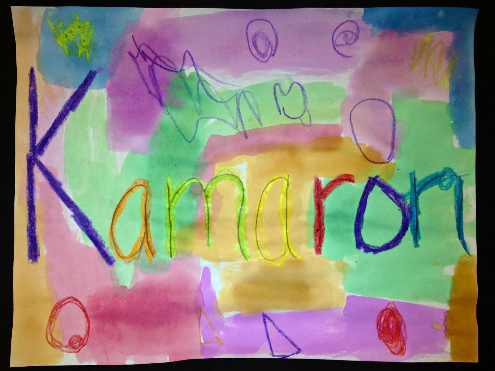 Let's Be Art Smart! PreK Crayon Resist Watercolor Names