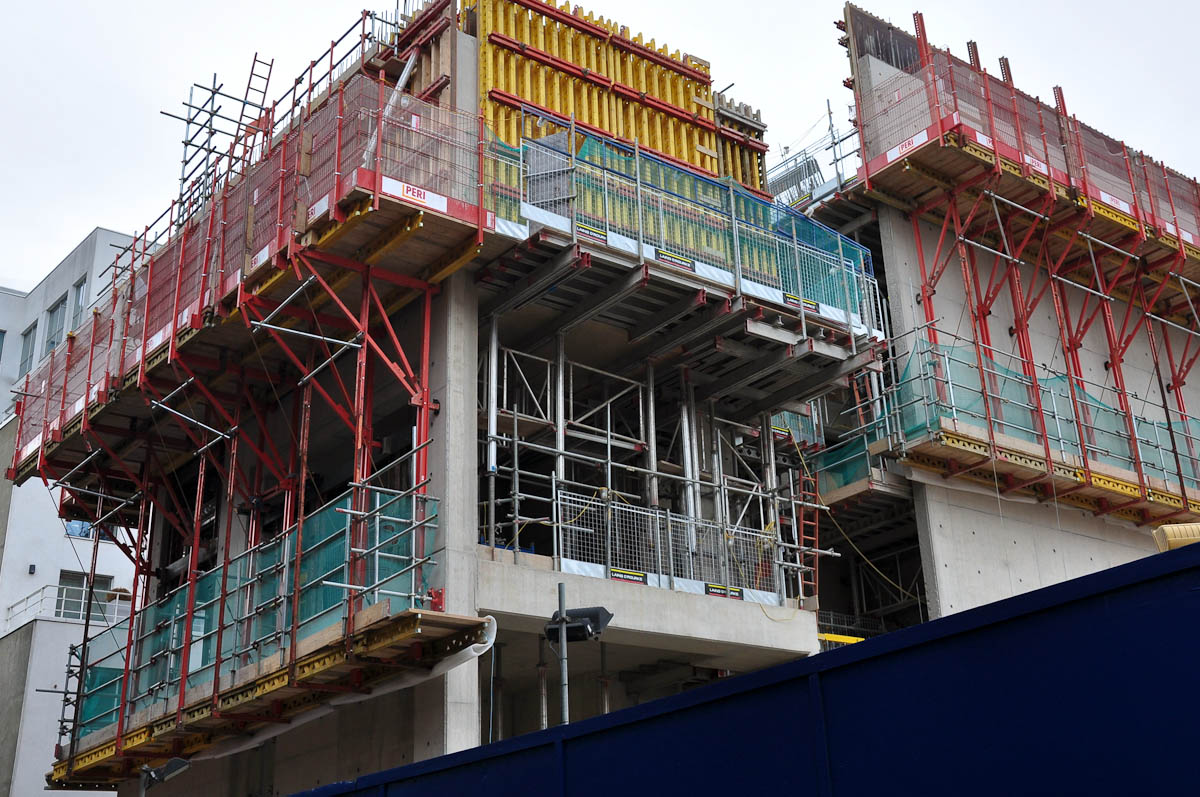 Building site, London, England