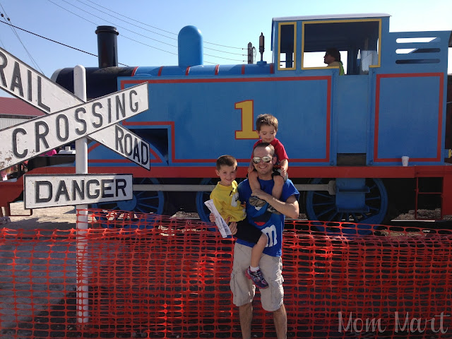 The boys with Thomas the Train at A Day Out With Thomas