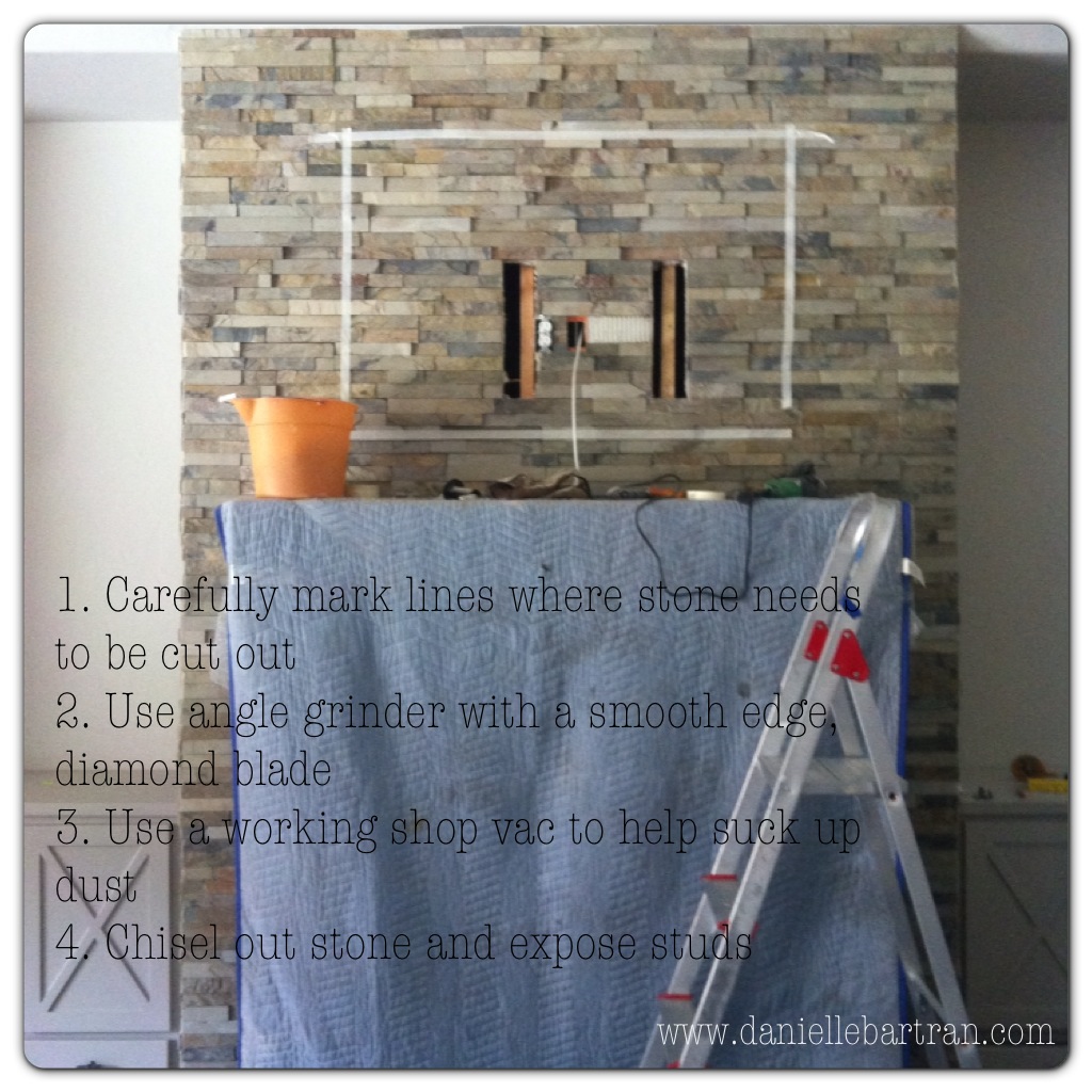 made How to Mount a Flat Screen TV on a STONE fireplace {diy}