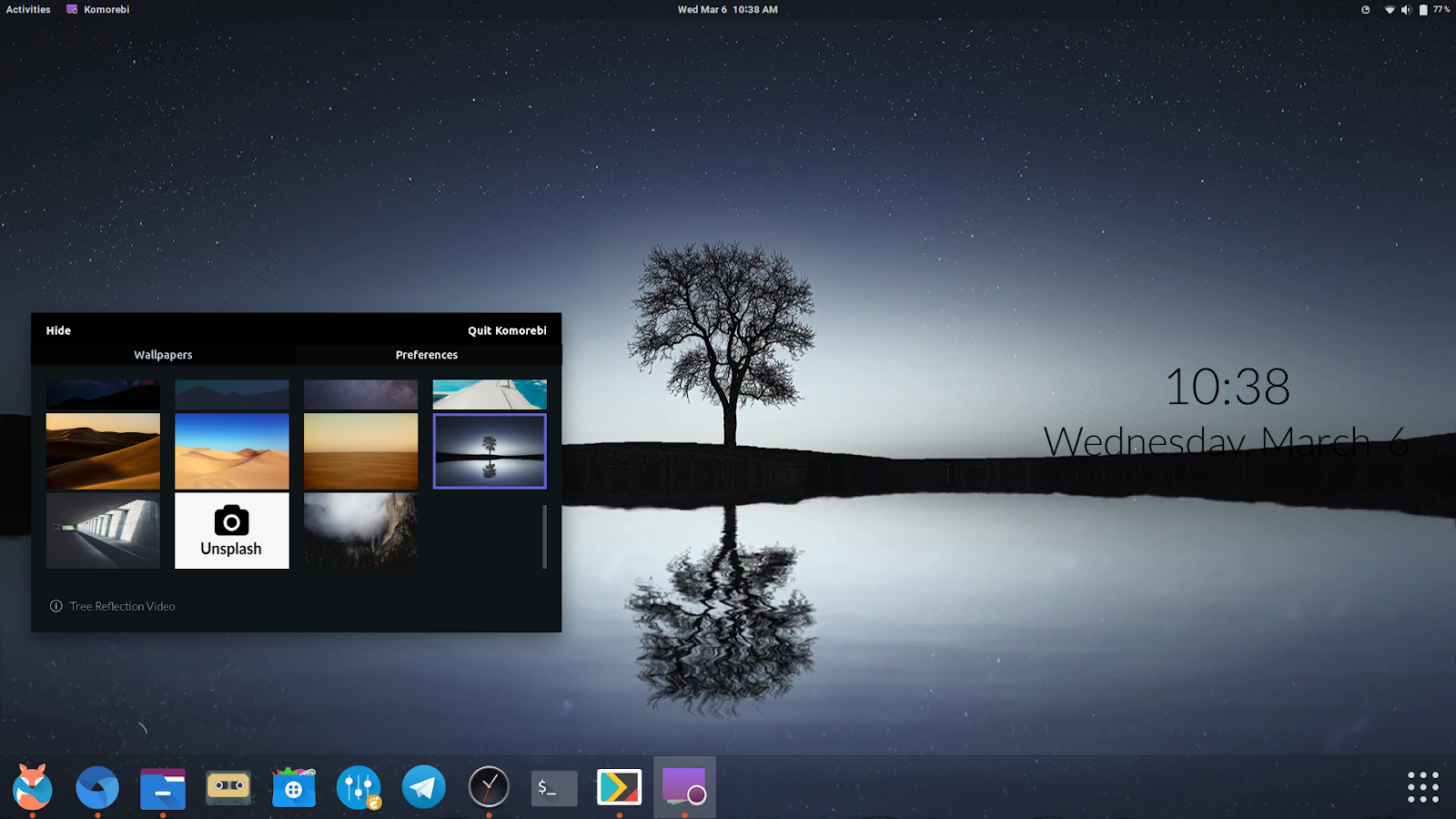 Komorebi Wallpapers Display Live Time Date Stunning Parallax Effect On Ubuntu