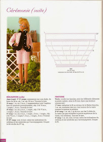 saia de croche para barbie com grafico