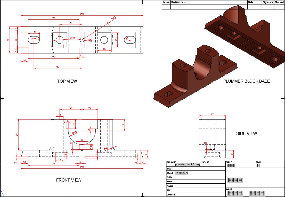 AUTOCAD NETWORK Plummer Block