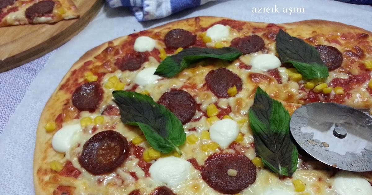 azıcık aşım Ev Yapımı Sucuklu Pizza (İnce Hamur)