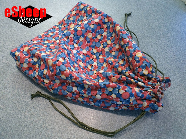 Easiest Ever Reversible Drawstring Bag by eSheep Designs