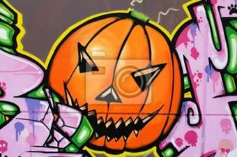 Halloween Graffiti, Halloween Graffiti schrift, Halloween Graffiti Zeichnung, Halloween Graffiti Bild, kürbis zu halloween