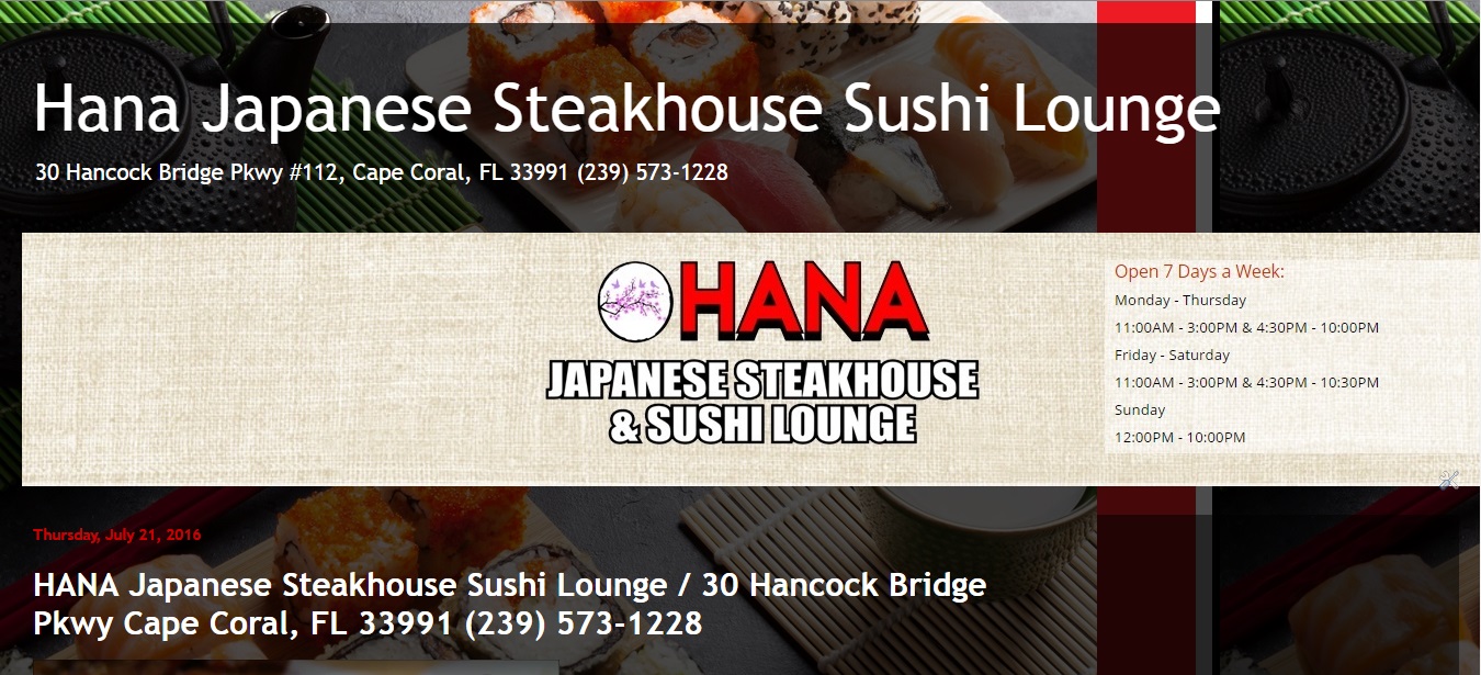 HANA JAPANESE STEAKHOUSE SUSHI LOUNGE