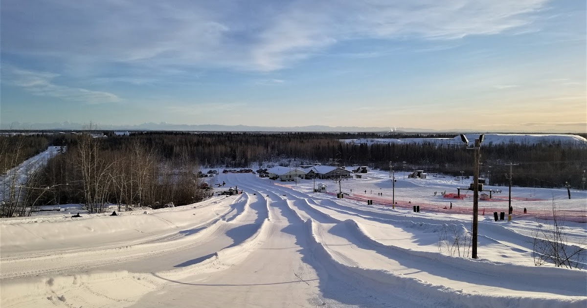 Friends Bonding Snow Tubing at Fort Wainwright Birch Hill Ski and