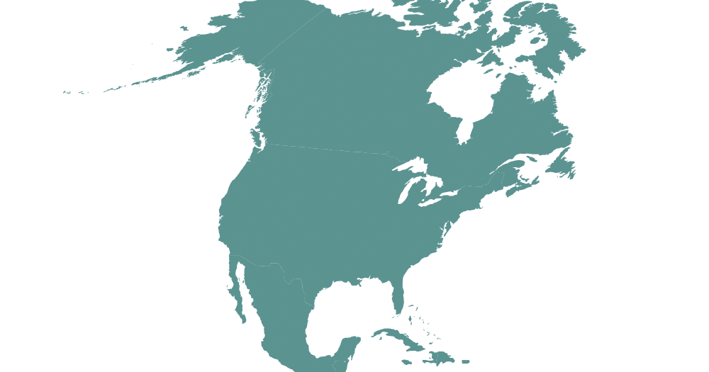 North America every island in the world