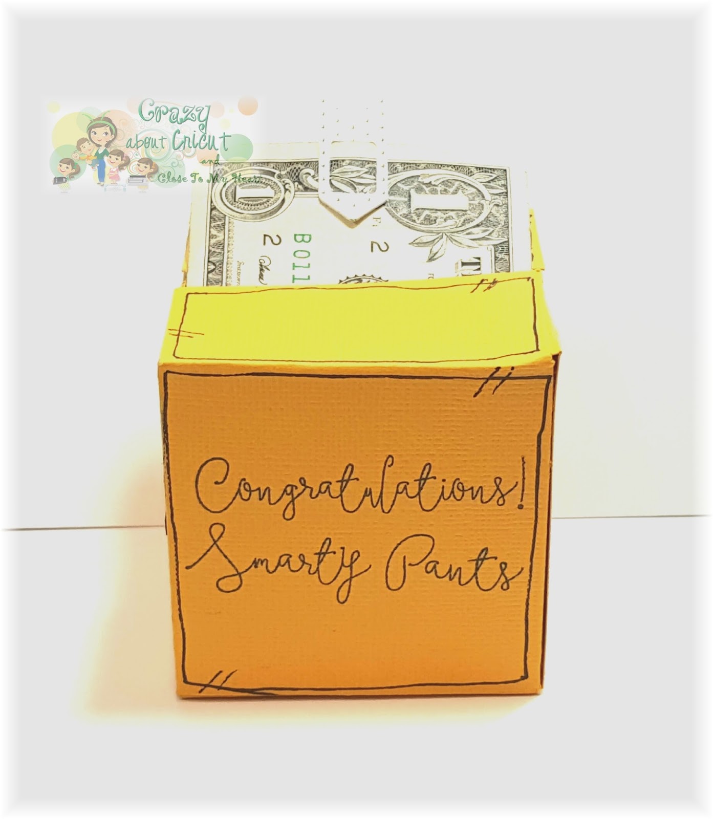 Crazy About Cricut Graduation Money Roll Box Cricut
