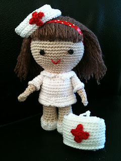crochet nurse doll