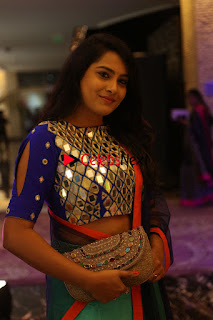 Cute Actress Himaza in Beautiful Choli Skirt Style Anarkali Dress Spicy Pics  071