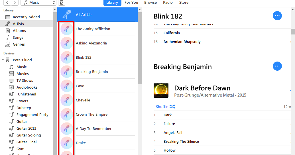 Peter Morrissey's Technology & Scripting Blog iTunes Artist Icons