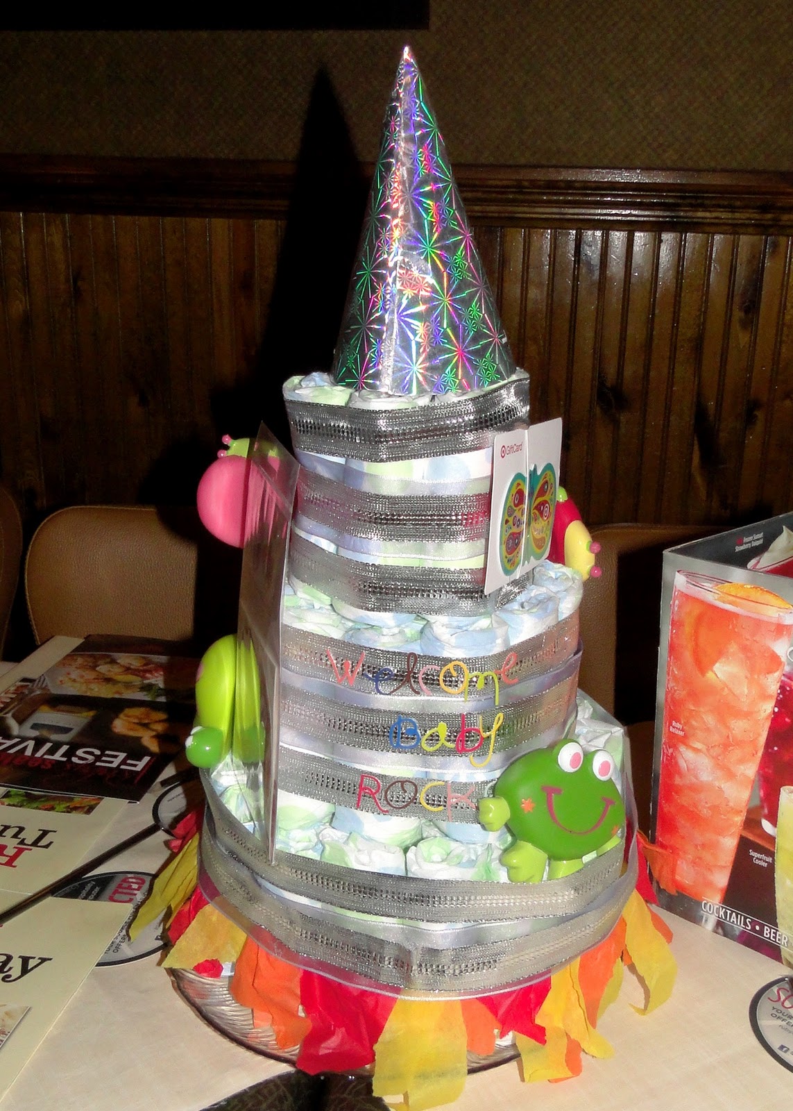 rocket diaper cake