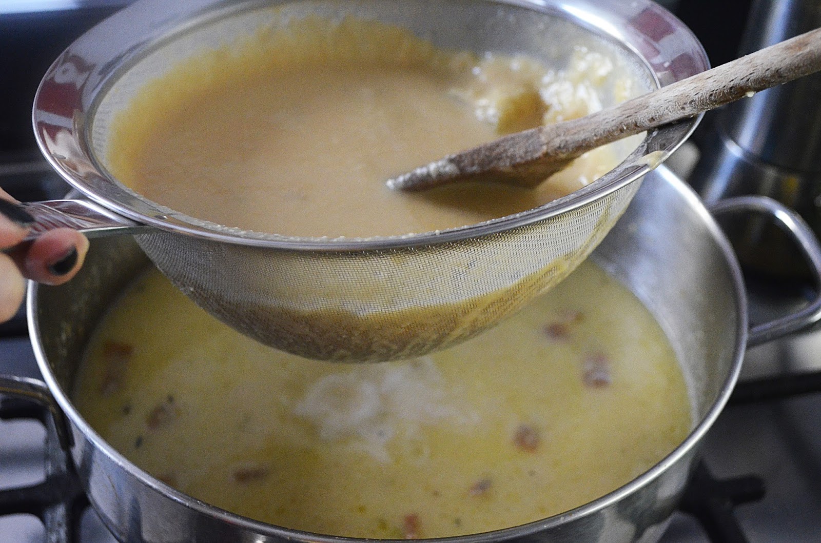 Pasta e ceci con guanciale