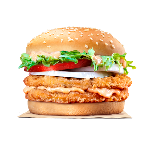 layers of tasty crispy chicken fillets, savoury Mentaiko sauce, crunchy sli...