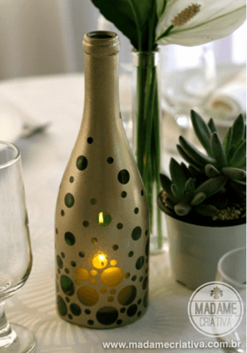 How to Create a Candle Holder from a Wine Bottle Handy DIY