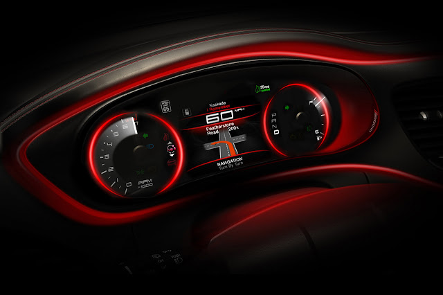 Novo Dodge Dart 2013 - interior - painel
