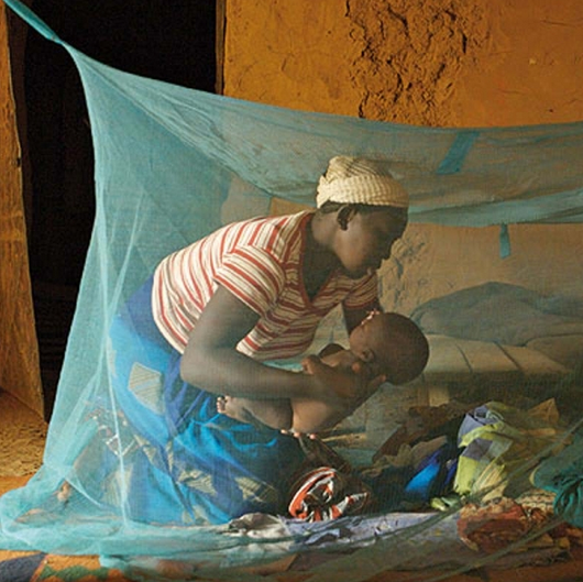 Until final approval of the malaria vaccine, mosquito netting is still the most effective tool against malaria. 