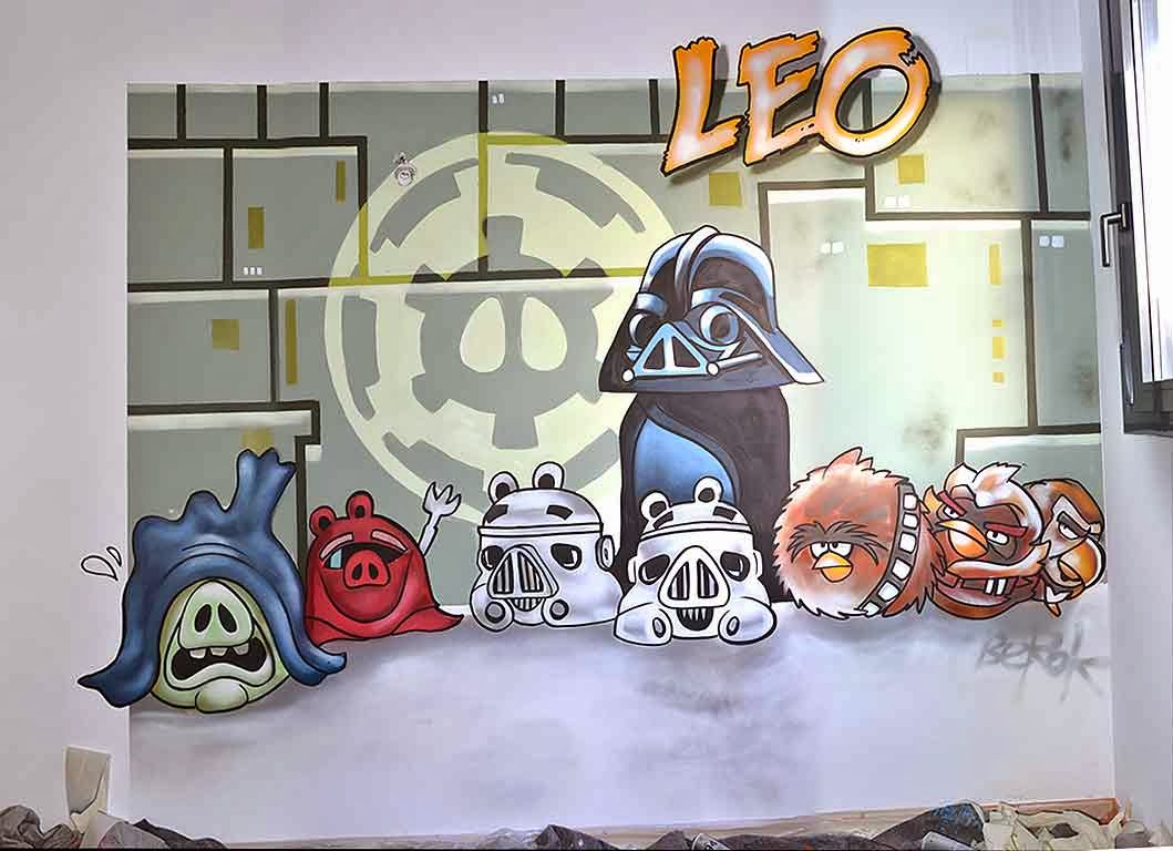Mural Angry Birds Star Wars