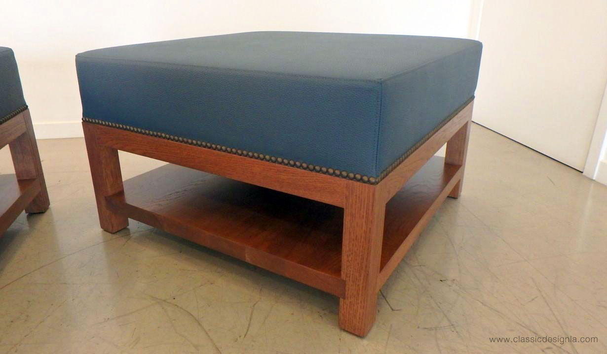 classic design A Pair of Square Ottomans