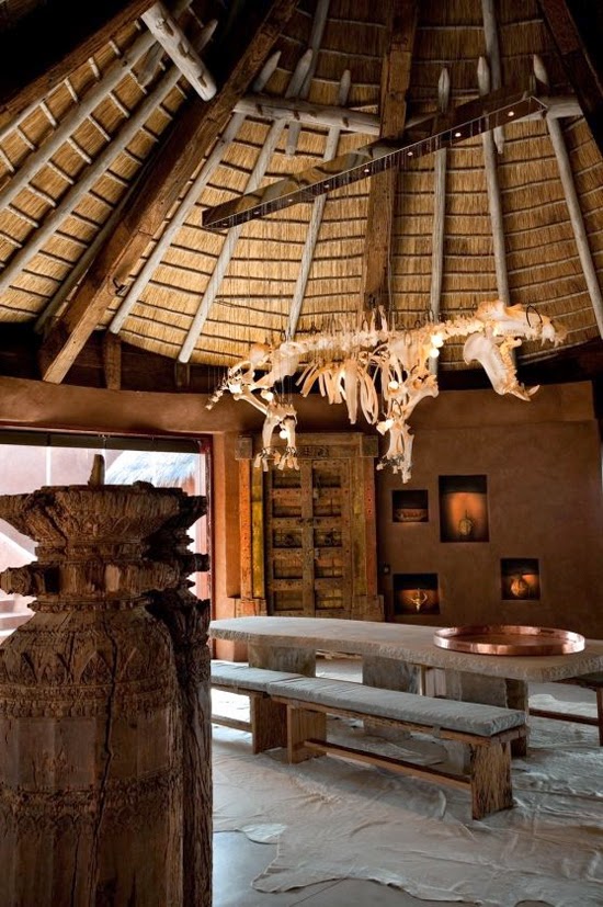 Safari Fusion blog | Light the way [part 2] | Hippo skeleton chandelier at the luxurious Leobo Lodge, Waterberg South Africa