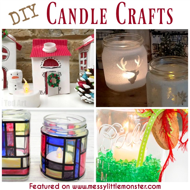 DIY candle, lantern and luminary crafts.  Simple, inexpensive craft ideas.
