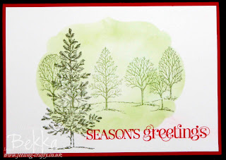 Christmas Card using Lovely as a Tree by Bekka www.feeling-crafty.co.uk